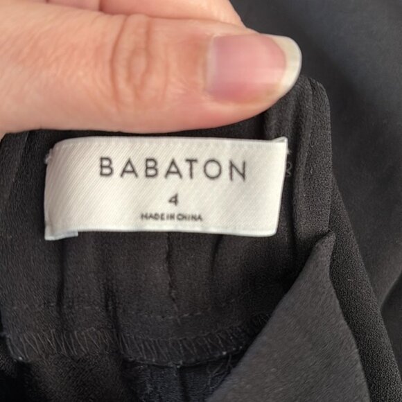 Babaton Conan Black White Cropped Pants Size 4 - Picture 8 of 8